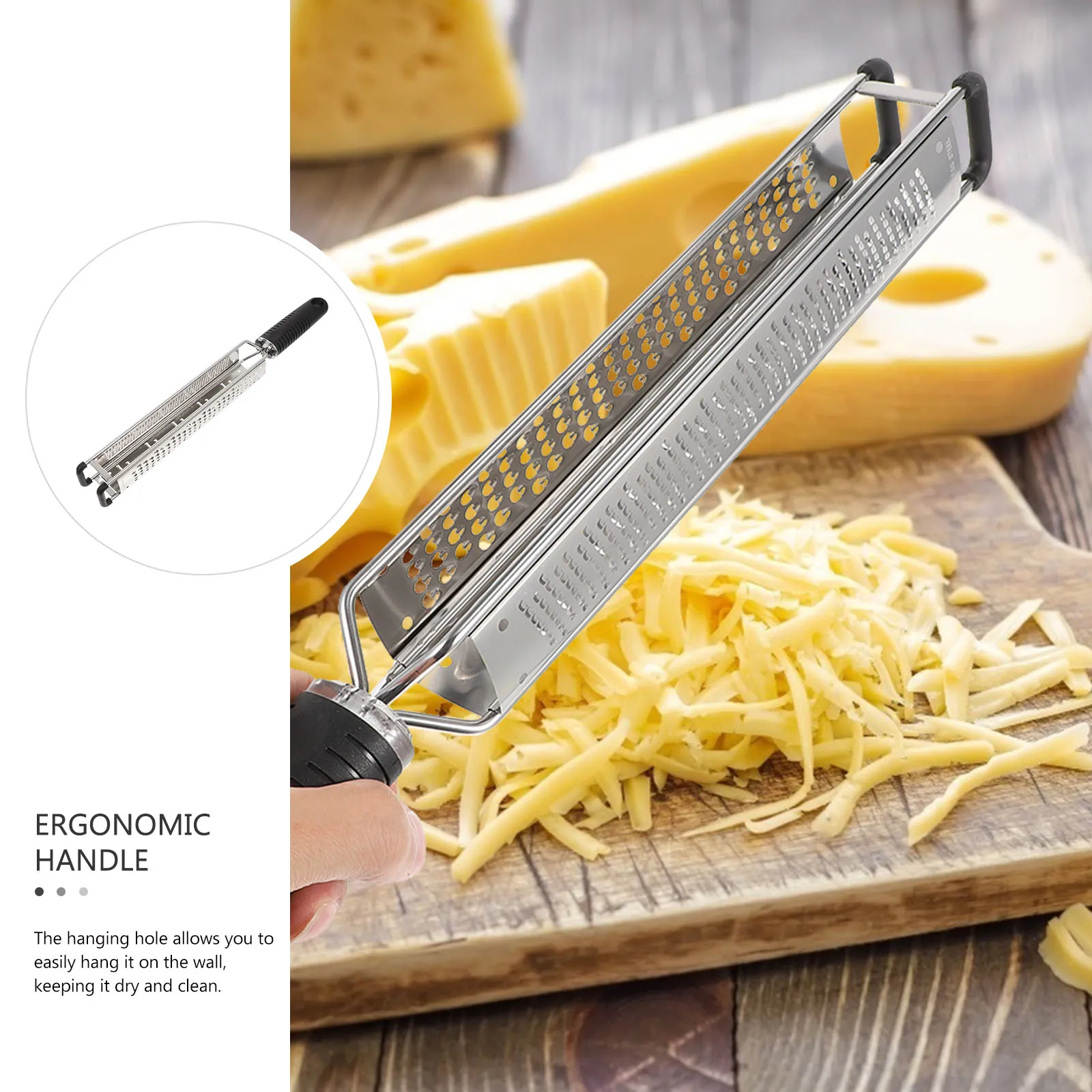 

Stainless Steel Cheese Grater Ginger Zester Kitchen Gadget Vegetable Tool Garlic Shredded Bread Fruit Potato Grater