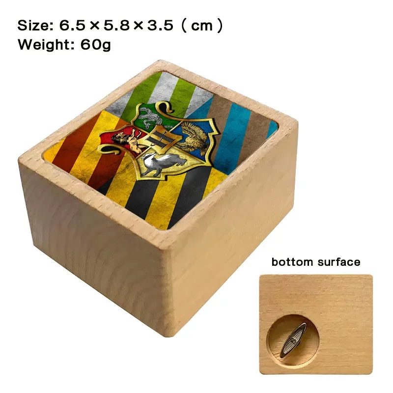 Harry Potter Wooden Hand-cranked Music Box Creative Personalized Gift Children\'s Movable Toy Decorative Kawaii Music Box