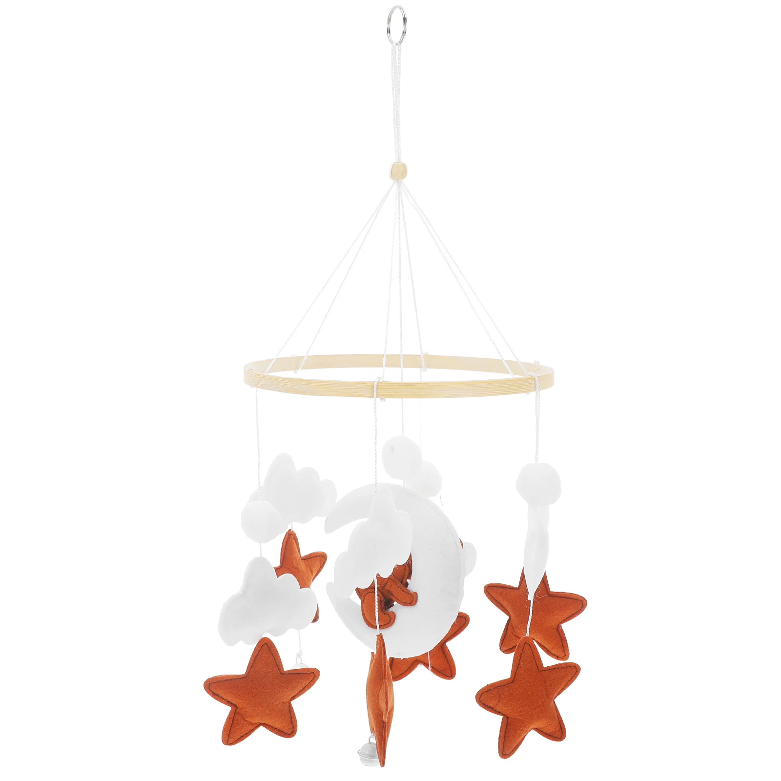 سرير الطفل المحمول الكرتون الدب سحابة نجمة رائعتين معلقة زخرفة الاسترخاء الرياح الرنين سرير معلق الديكور