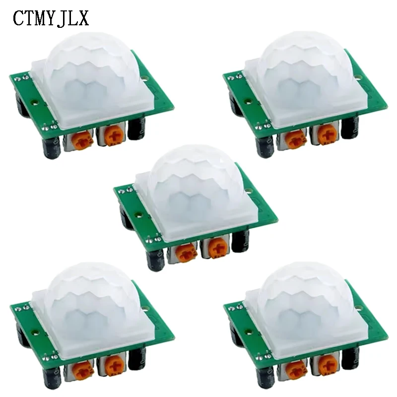 5pcs HC-SR501 Adjust IR Pyroelectric Infrared PIR Motion Sensor Detector Module Motion Sensor Module SR501 For Arduino DIY Kit