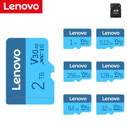 Lenovo Memory Card 128GB 2TB 1TB 512GB 256GB Micro TF Card V60 High Speed Cameracartão De Memória For Phone Camera