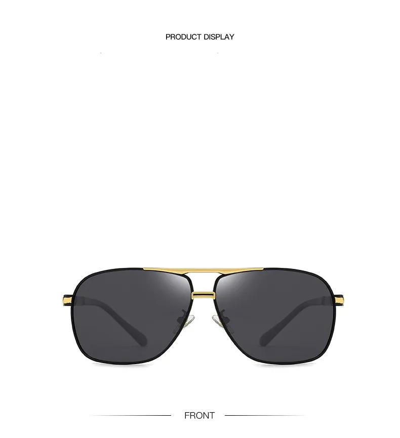 KAMMPT Übergroße Vintage Sonnenbrille Männer Frauen Mode Polarisierte Photochrome Shades Brillen Doppel Brücke Fahren Sonnenbrille – Detail 11