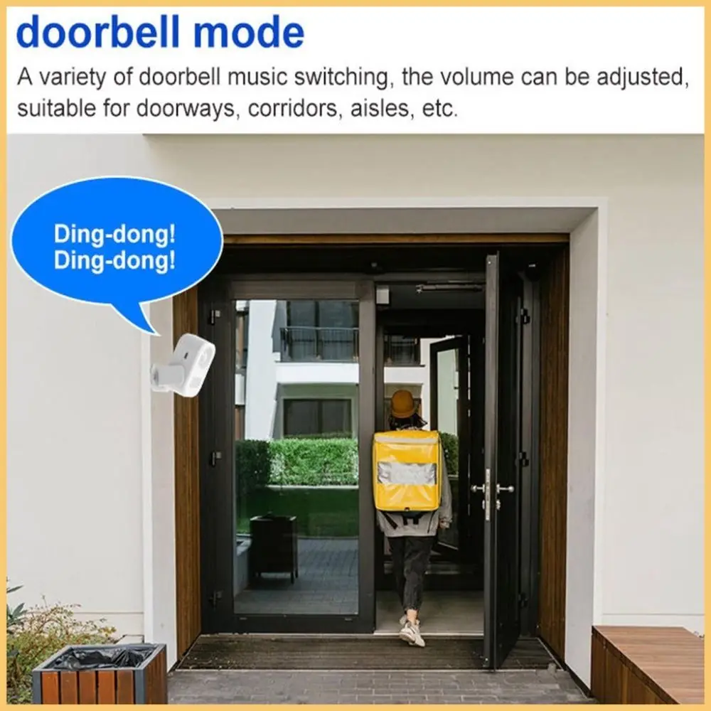 

Security Alarm Smart Voice-Activated Doorbell Anti-theft Infrared Motion Sensor Intelligent Welcome Doorbell Multi Language
