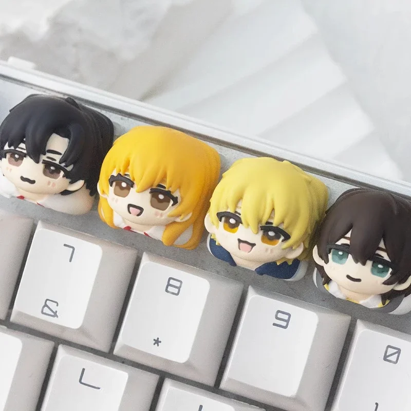 

Ye Xiu Su Mucheng Theme Keycaps Set Anime Keycaps 3D Resin Artisan Key Caps Keyboard Caps Custom Keycaps for Mechanical Keyboard