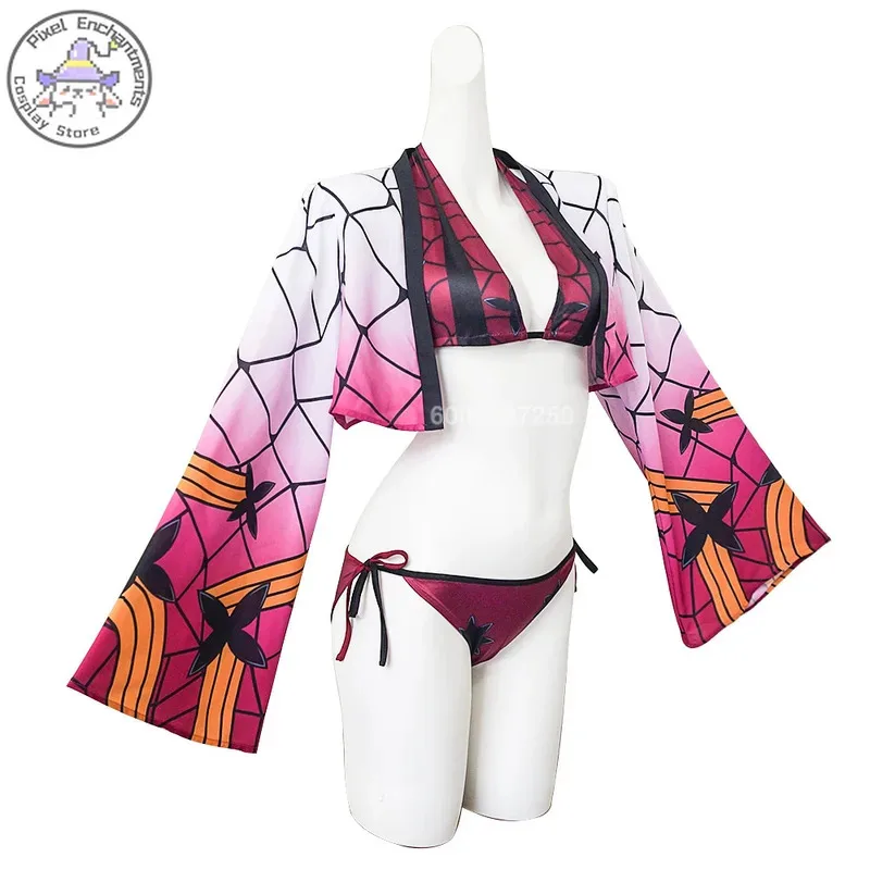 

Demon Slayer: Kimetsu No Yaiba Daki Купальный костюм Косплей Костюм Ролевая игра в качестве персонажей аниме с идентификационными нарядами x; 2'c,5.