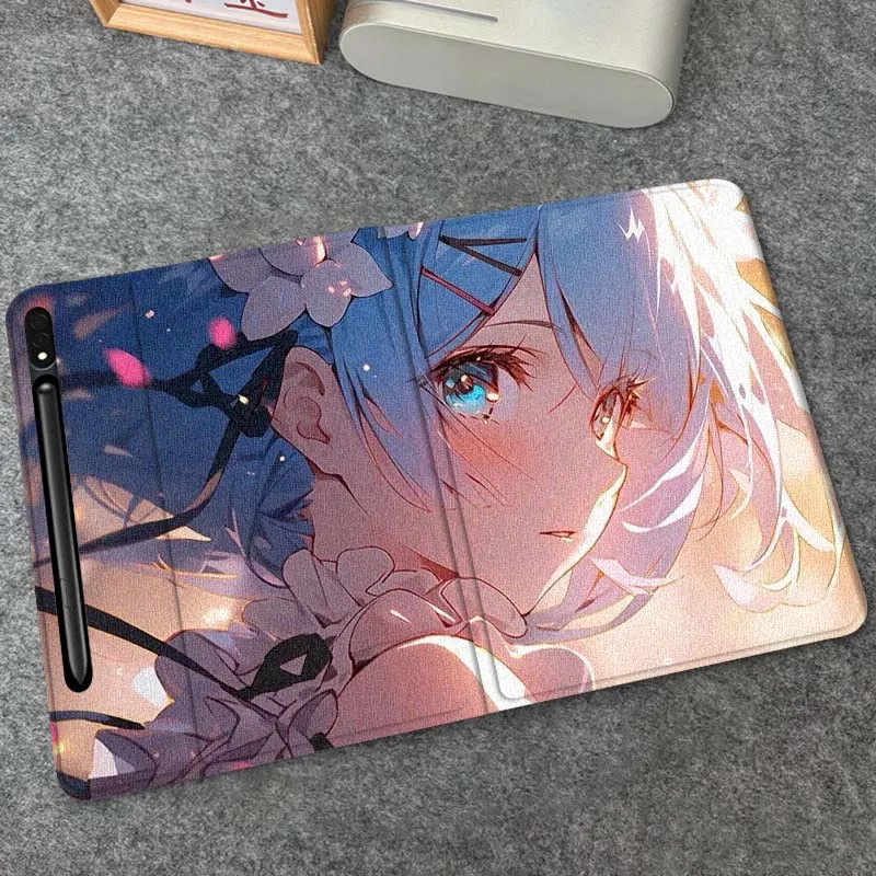 Rem Art شعبية جميلة لسامسونج غالاكسي تاب S9 S10 S6 S7 S8 FE زائد لايت بوصة غطاء قابل للطي اللوحي #6