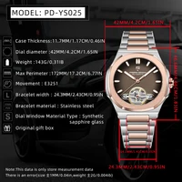 PAGANI DESIGN 2026 Men's Watch Skeleton Luxury Gold Automatic Watch For Men New Stainless Steel Business Mechanical Wristwatch photo 6