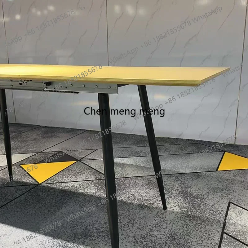 New arrive Simple dining table office industrial style long conference table can be pushed and pulled designer small apartment d