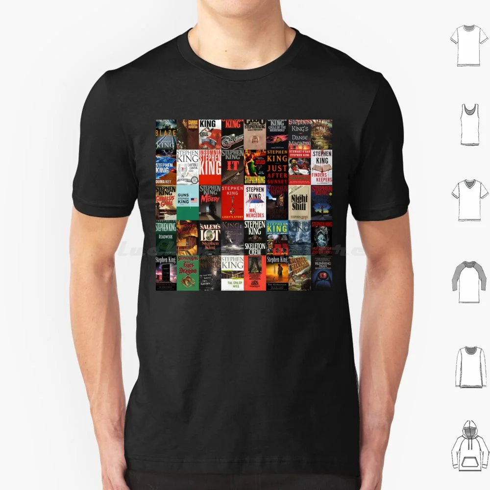 Stephen King Book Cover Collage T Shirt Men Women Kids 6xl Stephen King Sleep The Dark Tower Stephen King Books 11 22 63 Salems