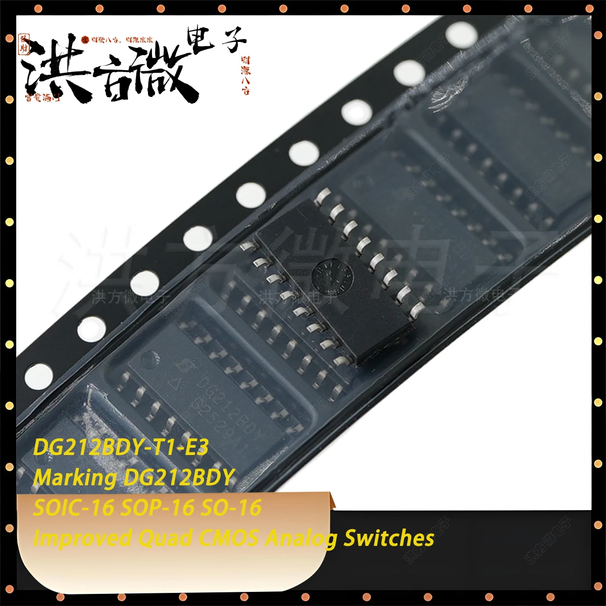 5PCS DG212BDY-T1-E3 Marking DG212BDY SOIC-16 SOP-16 SPST-NO 22V NEW Original IC Chip Improved Quad CMOS Analog Switches DG212BDY