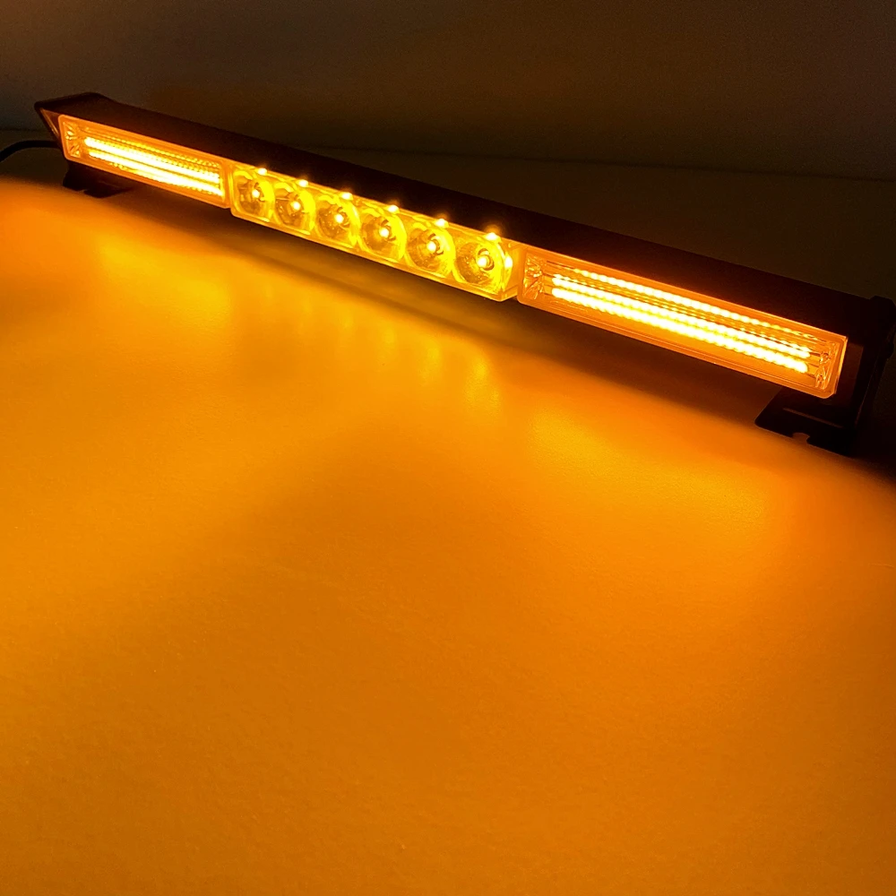 LED تحذير ضوء بار سيارة الشرطة LED ستروب ضوء الطوارئ منارة السيارات وامض مصباح إشارة السلامة العنبر الأبيض 12/24 فولت #3