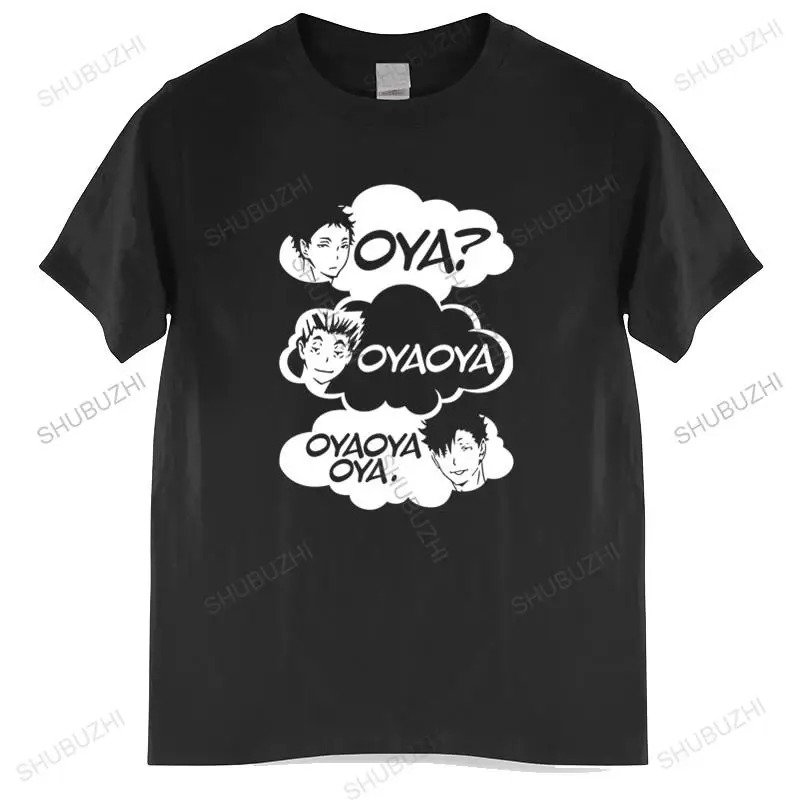 Oya Oya Oya Haikyuu T Shirt Men Kuroo Anime Bokuto Manga Tshirt Shoyo Volleyball new fashion tee-shirt man tee