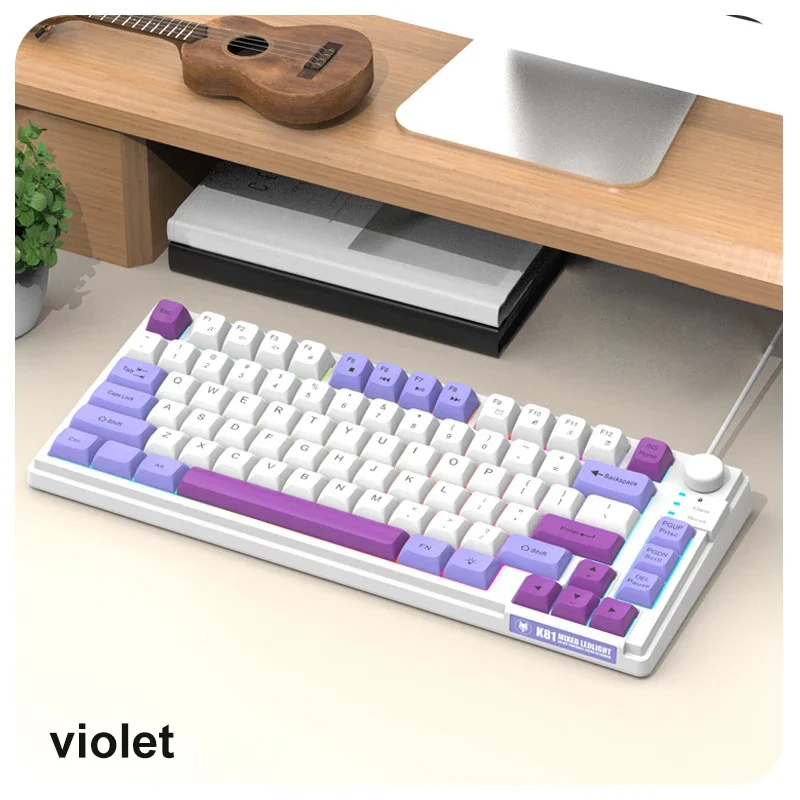 Customizable Settings Mechanical Gaming Keyboard Customizable Gaming Keyboard Multi-function Knob Brightness Adjustment