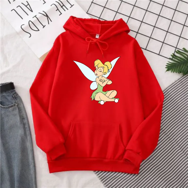 Tinker Bell Neverland Women Hoodie Print Funny Art Cartoon Hoodies Casual Sweatshirts Women Winter Tops Female Clothing