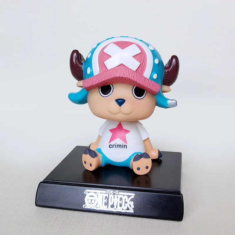 Jouets Bobblehead One Piece, Luffy, Zoro, Sanji, version Q Décoration de voiture Chopper faite à la main, modèle à collectionner, ornement beurre, cadeaux pour enfants