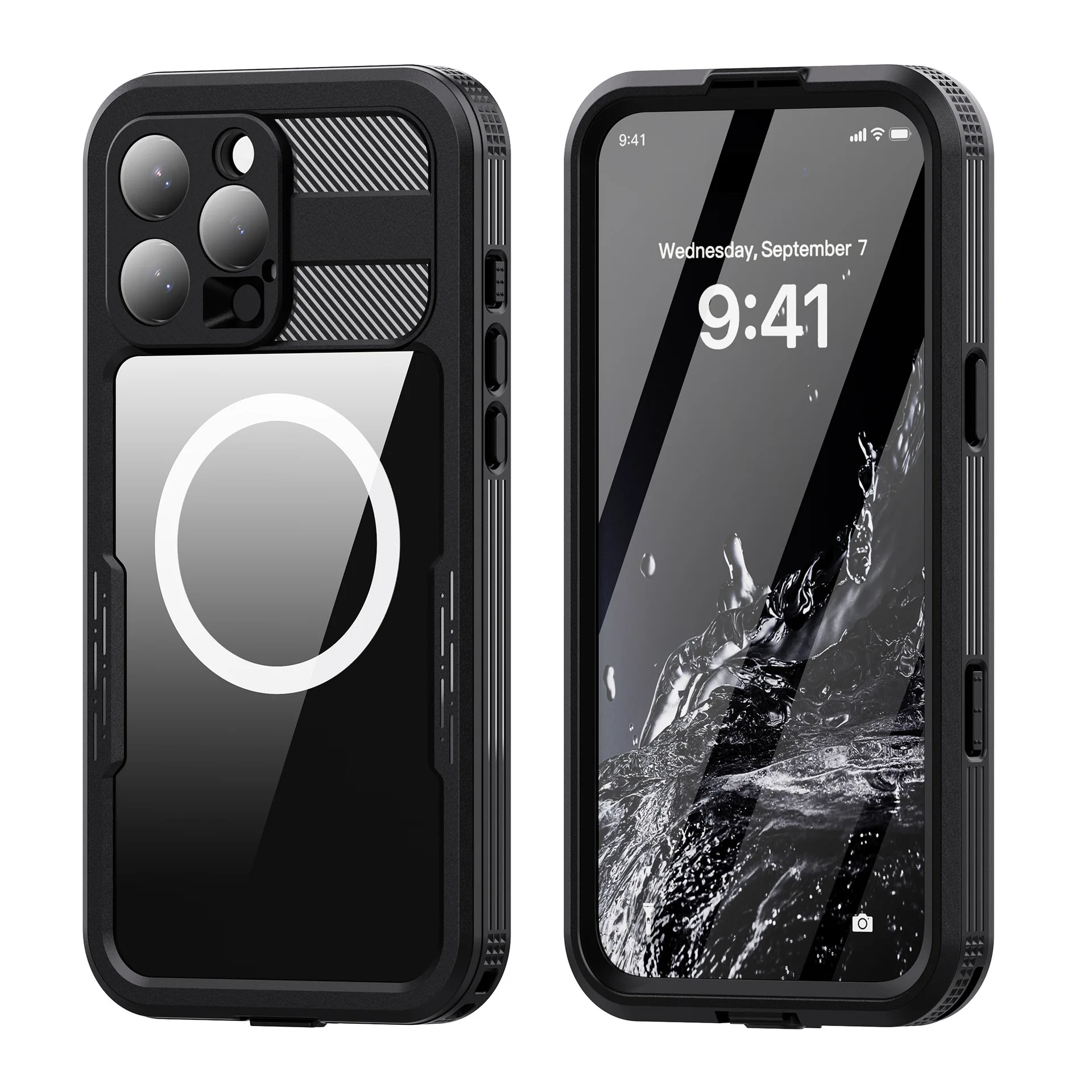 

Ip68 Waterproof Magnetic Cases For Iphone 16 Pro Max Proprotector Full Body Protective Dustproof Phone Case For Iphone 16 Plus