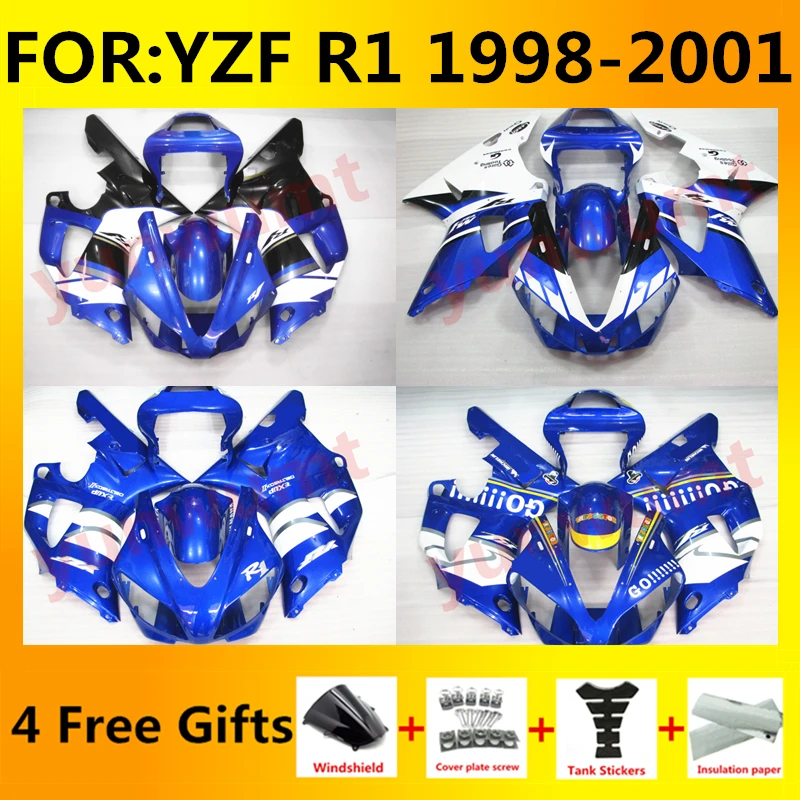 Injection mold Fairings kits For Yamaha YZF1000 R1 00 01 YZF-R1 2000 2001 ABS Plastic Motorcycle full Fairing Kit fit zxm