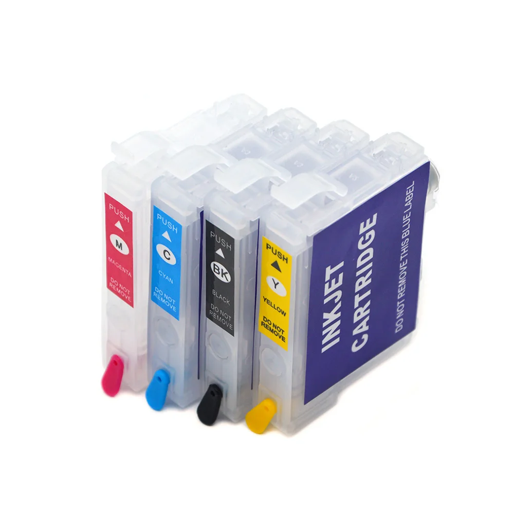 Cartucho de tinta vazio sem chip, 4 unidades, para Epson XP 2100 2101 2105 2200 3200 4200 3100 3105 3150 4100 4101 4105 4150 4155