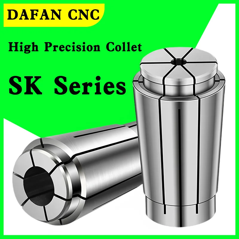High Precision SK Elastic Collet Chuck SK06/SK10/SK16/SK20/SK25, CNC Spring Collet Holder for Precision Machining