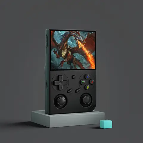 Anbernic RG 35XXPRO Consola de Jogos Portátil de 64 Bits com Tela IPS de 3,5'' Sistema Linux Simulador de Videogame Portátil 64G HD-Out