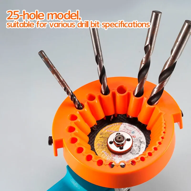 2–13mm Drill Bit Sharpener Attachment for Angle Grinders – Manual HSS & Masonry Bit Grinding Tool, Universal Adapter for DIY