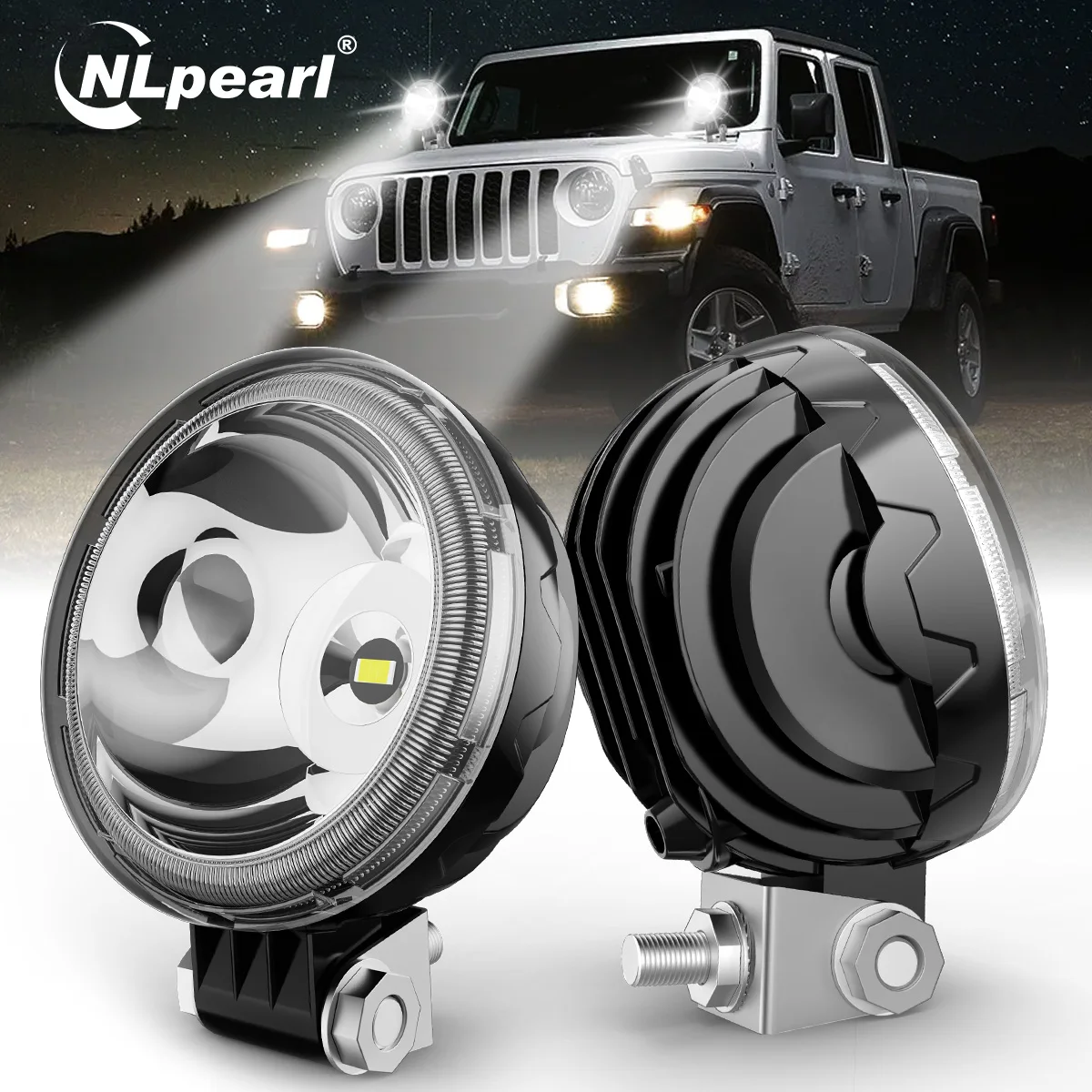

2 шт. 3-дюймовый светодиодный рабочий свет, прожектор для внедорожного грузовика, противотуманные фары, супер яркие белые, желтые круглые противотуманные фары для автомобиля, внедорожника, квадроцикла
