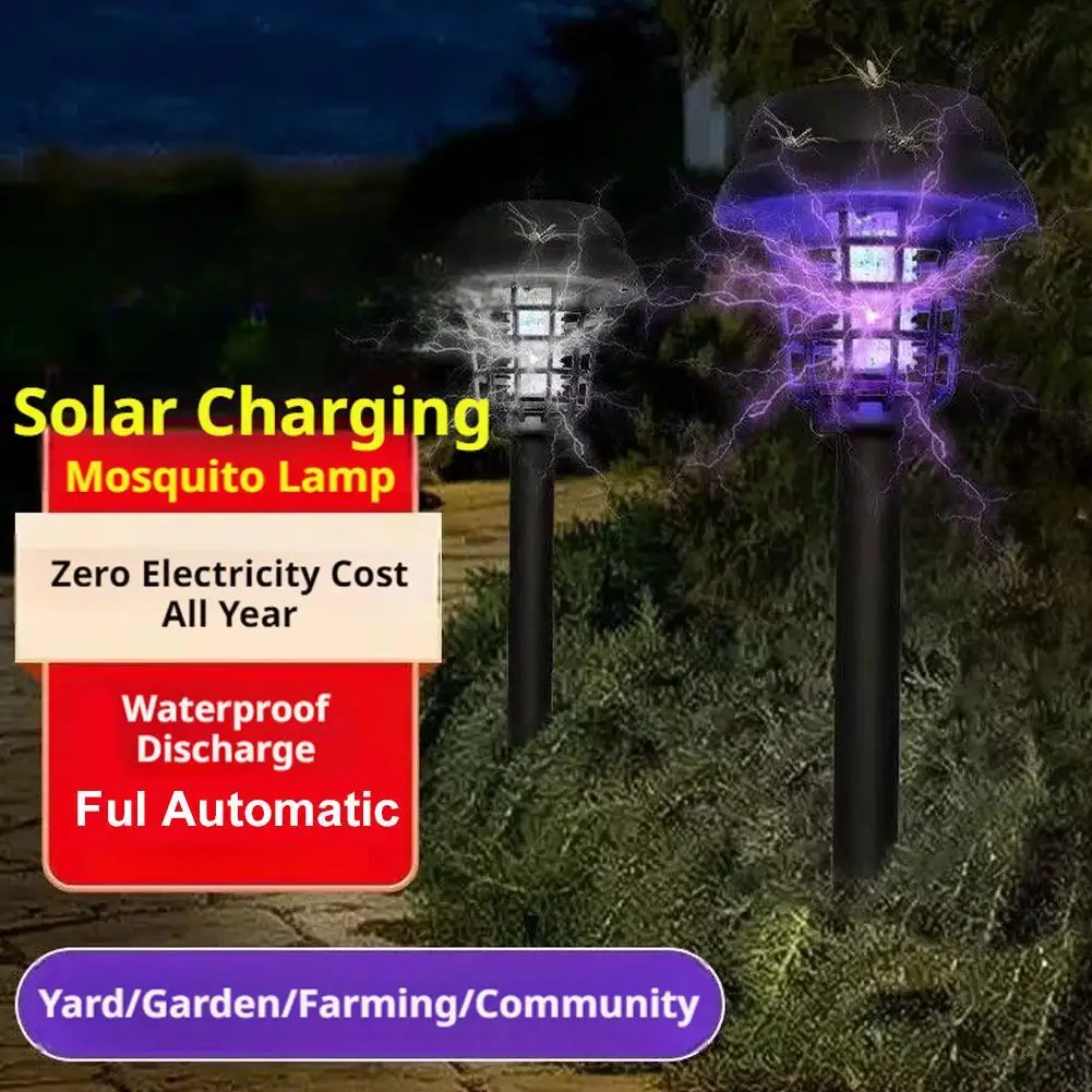 4/2/1pcs Solar Mosquito Killer Lamp Home Garden Waterproof Mosquito Repeller Outdoor Camping Electric Mosquito Artifact Lighting