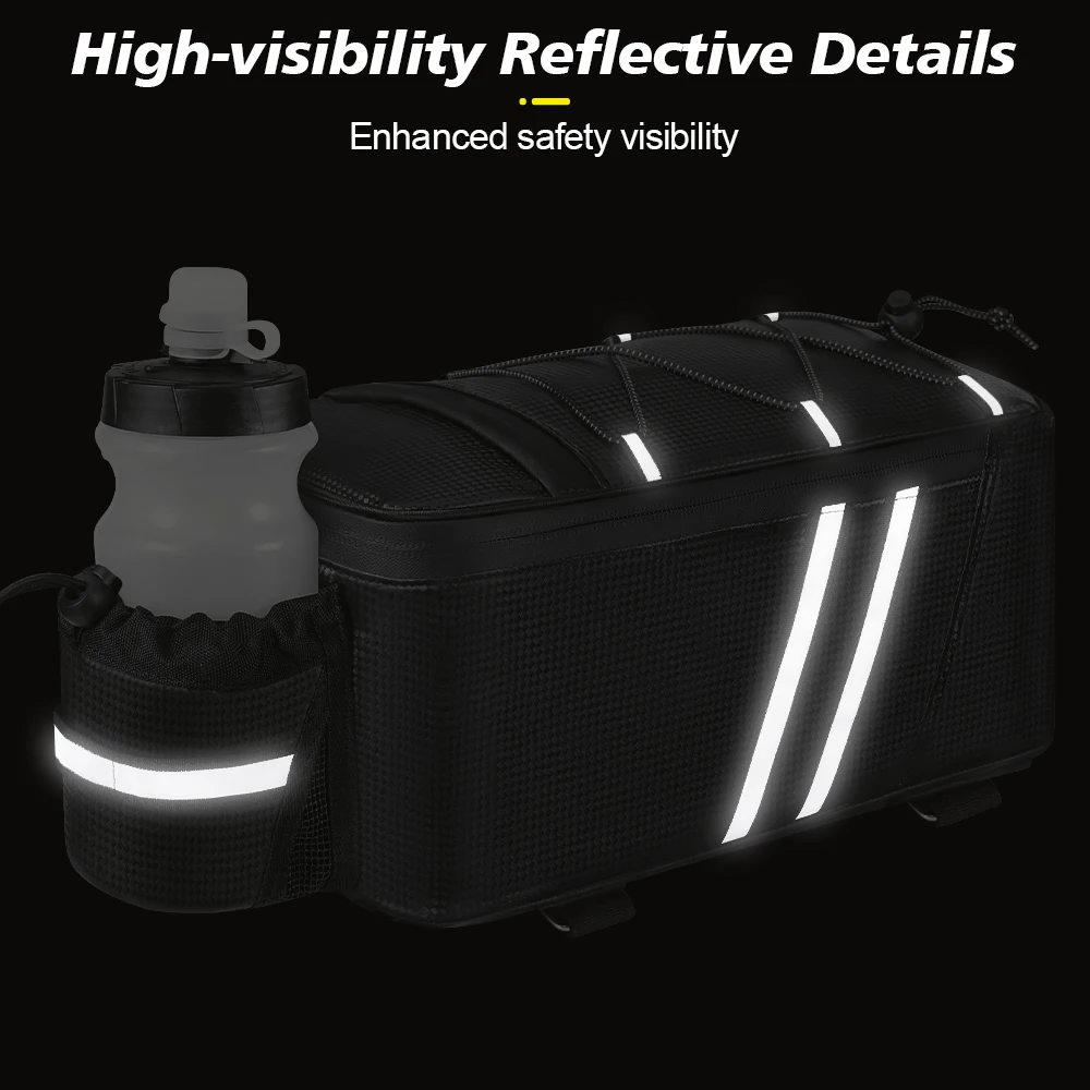 NEWBOLER 10L Fahrrad-Gepäckträgertasche, wasserabweisende Fahrradtasche, Fahrrad-Rücktasche, Bikepacking-Zubehör – Detail 10