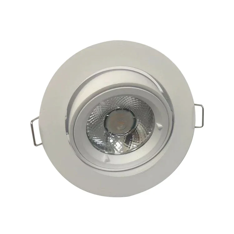 Lampu sorot LED bulat Lampu sorot langit-langit dekorasi Downlight paduan seng perlengkapan pencahayaan potongan 75mm