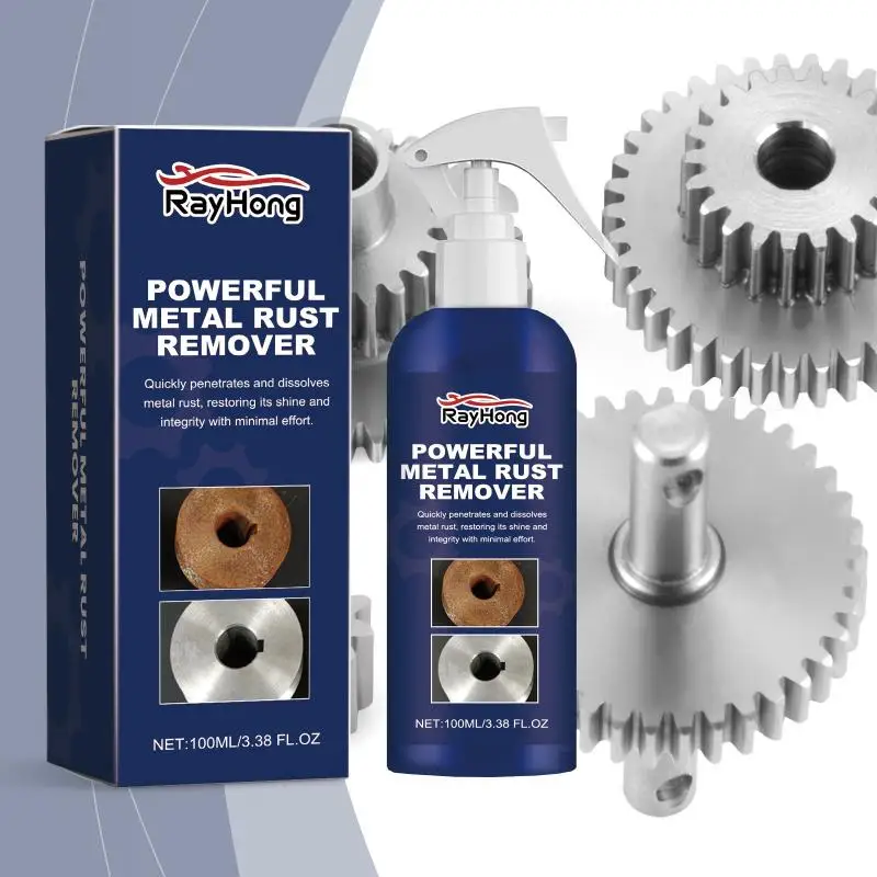 100ml Car Rust Remover Auto Exhaust Pipe Derusting: Spray Wheel Hub Care Clean Metal Iron Powder Stain