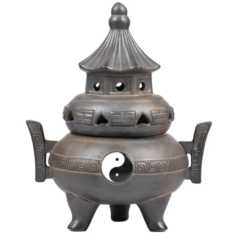 

Ceramic plate incense burner creative home gossip incense burner home tai chi ornament ceremony crafts aromatherapy burner