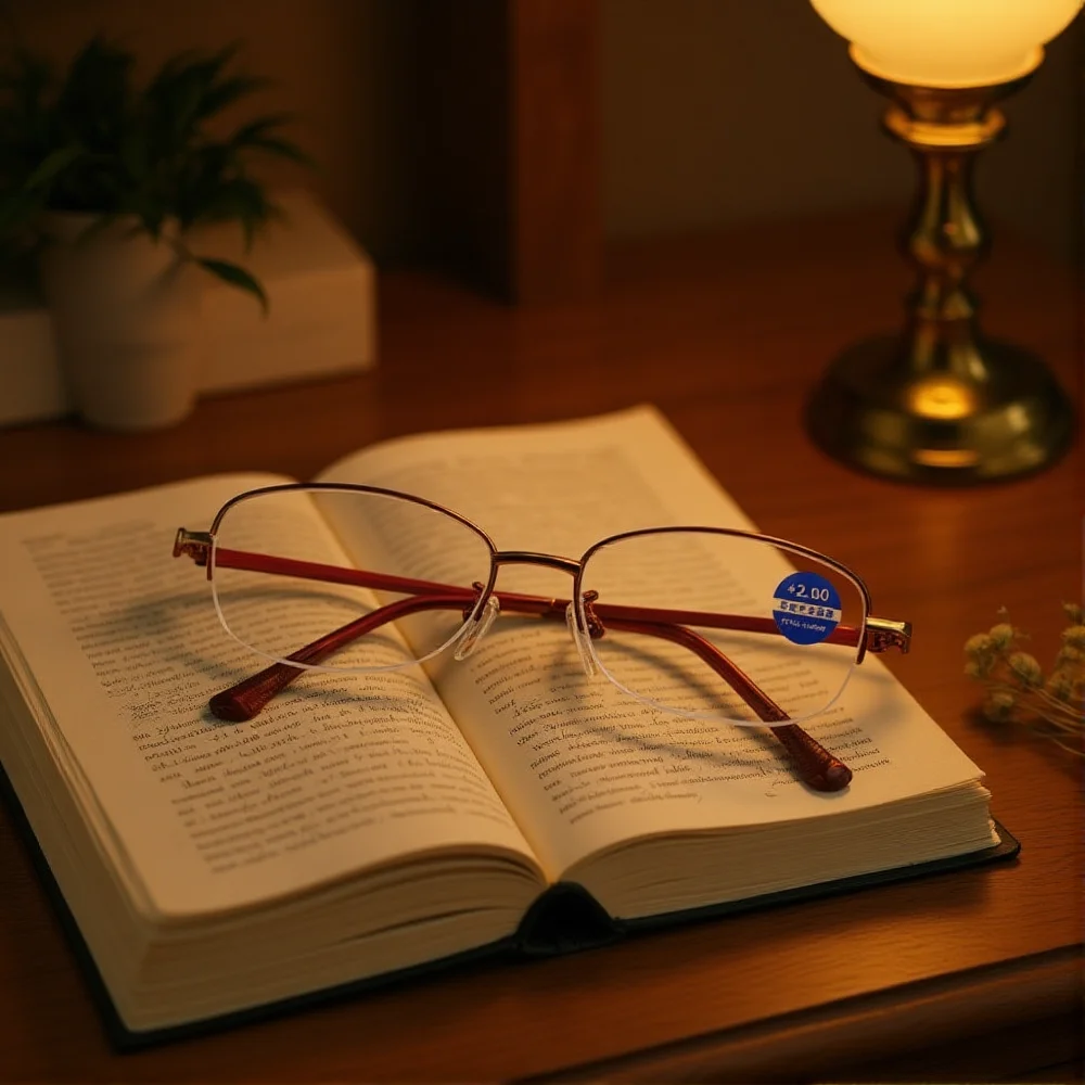 

Reading Glasses for Women's Blue Light Blocking Presbyopic Eyeglasses Elderly Fashion Ultralight Half Frame Hyperopia Eyewear