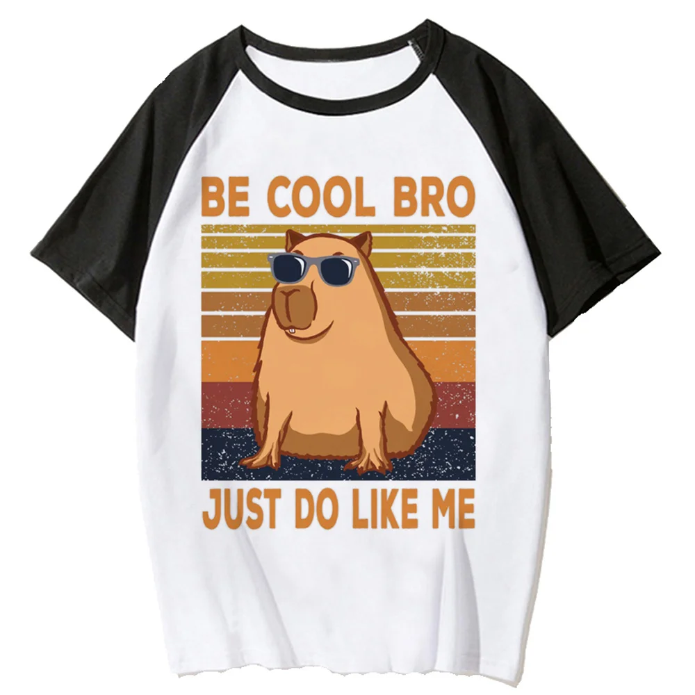 

Женская футболка capyбара Y2K, японская дизайнерская футболка, женская дизайнерская одежда