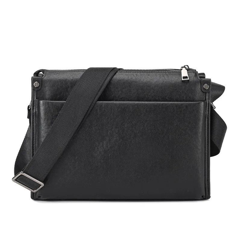 New Single Shoulder Genuine Messenger Luxury Leather Bag Men Casual High-end Large Capacity Cowhide Bag Men's Porte Document