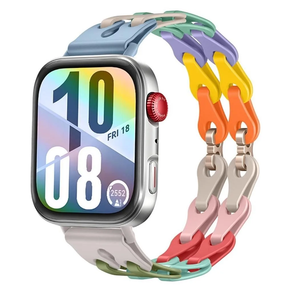 Силиконовый ремешок-цепочка для Huawei Fit 4/4 Pro, браслет, регулируемый ремешок для Huawei Fit 3 2 1, сменный ремешок для часов