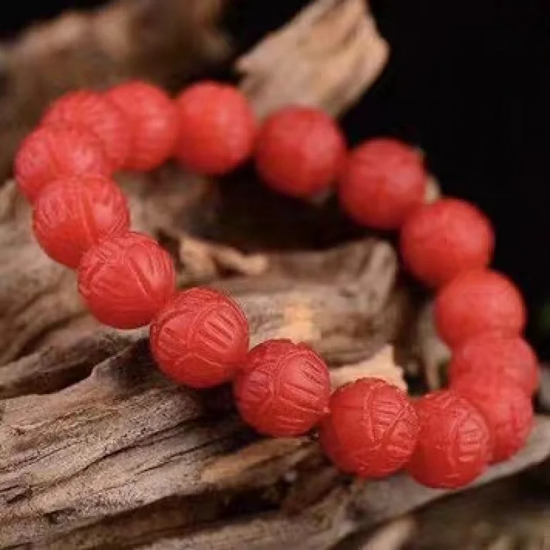 

Nanhong Agate Single Circle Men And Women Round Bead Bracelet