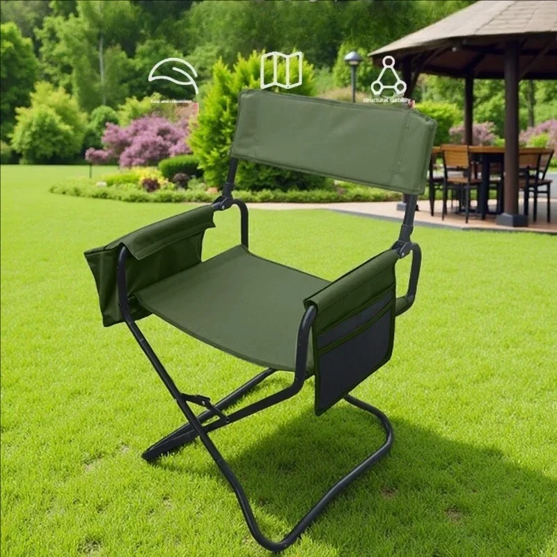 Camping Directors Chair Heavy Duty Oversized Portable Folding Chair Pocket for  Fishing Trip Picnic Outdoor Foldable Camp Chair