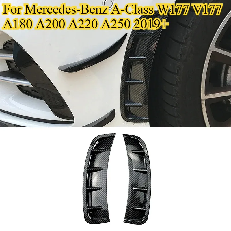 

NONGSHI Car Front Bumper Wind Knife Blade Fit for Mercedes-Benz A-Class W177 V177 A180 A200 A220 A250 2019+ Bumper Side Spoiler