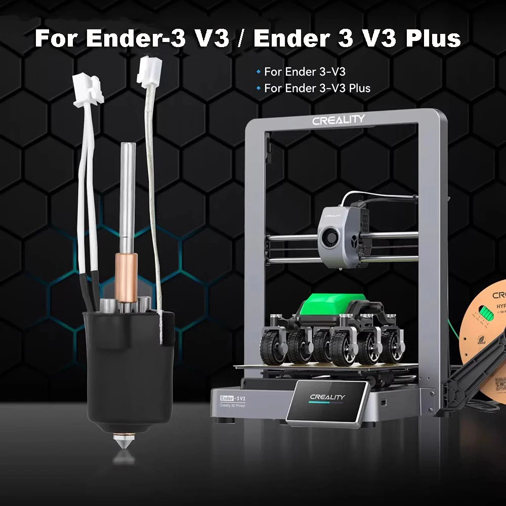 

Для Ender-3 V3/Ender 3 V3 Plus комплект печатающей головки Hotend, высококачественные универсальные встроенные биметаллические сопла, детали для 3D-принтера