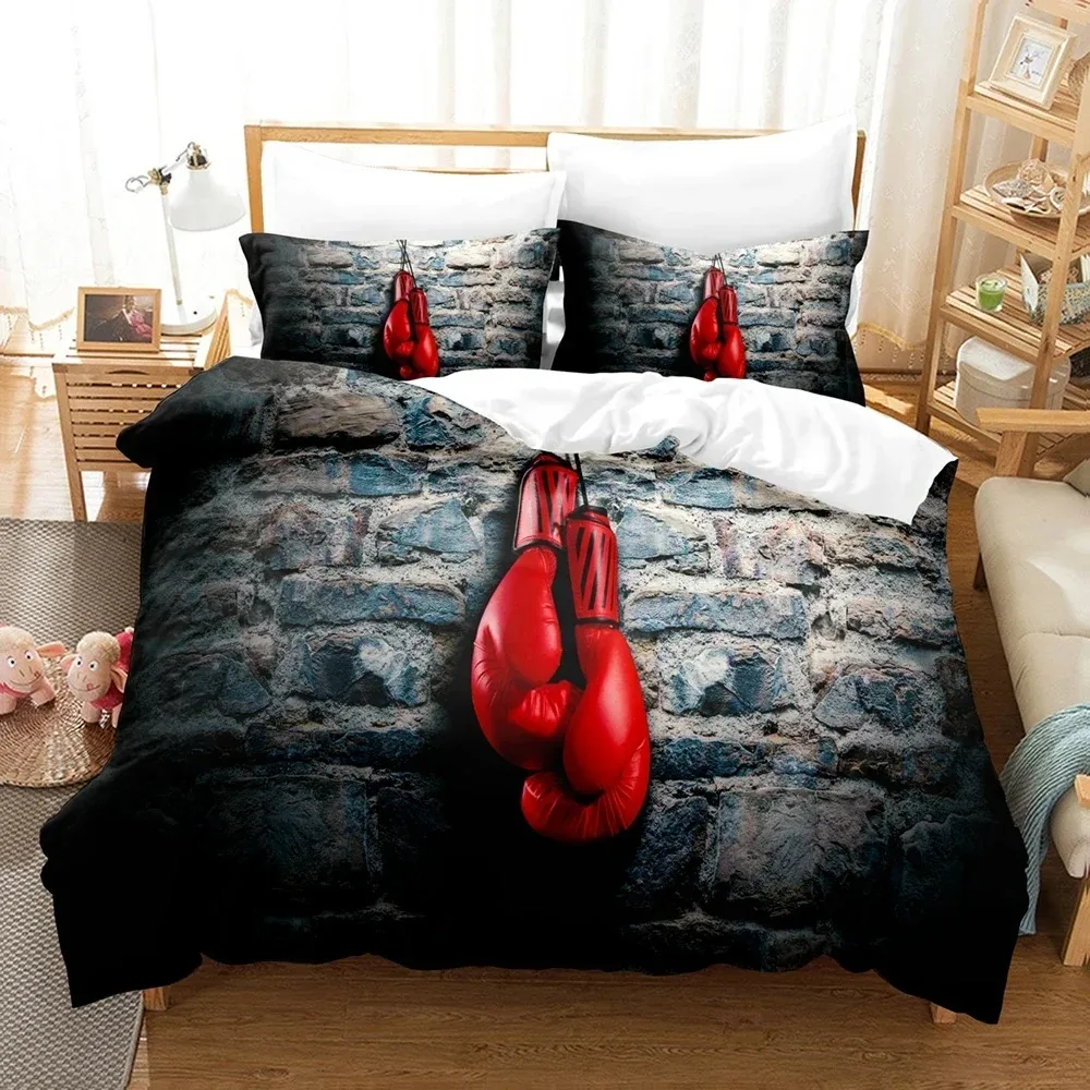 3D Printed Boxing Bedding Set Duvet Cover Bedroom Comforter Covers Single Twin King ​Size Quilt Cover Home Textile