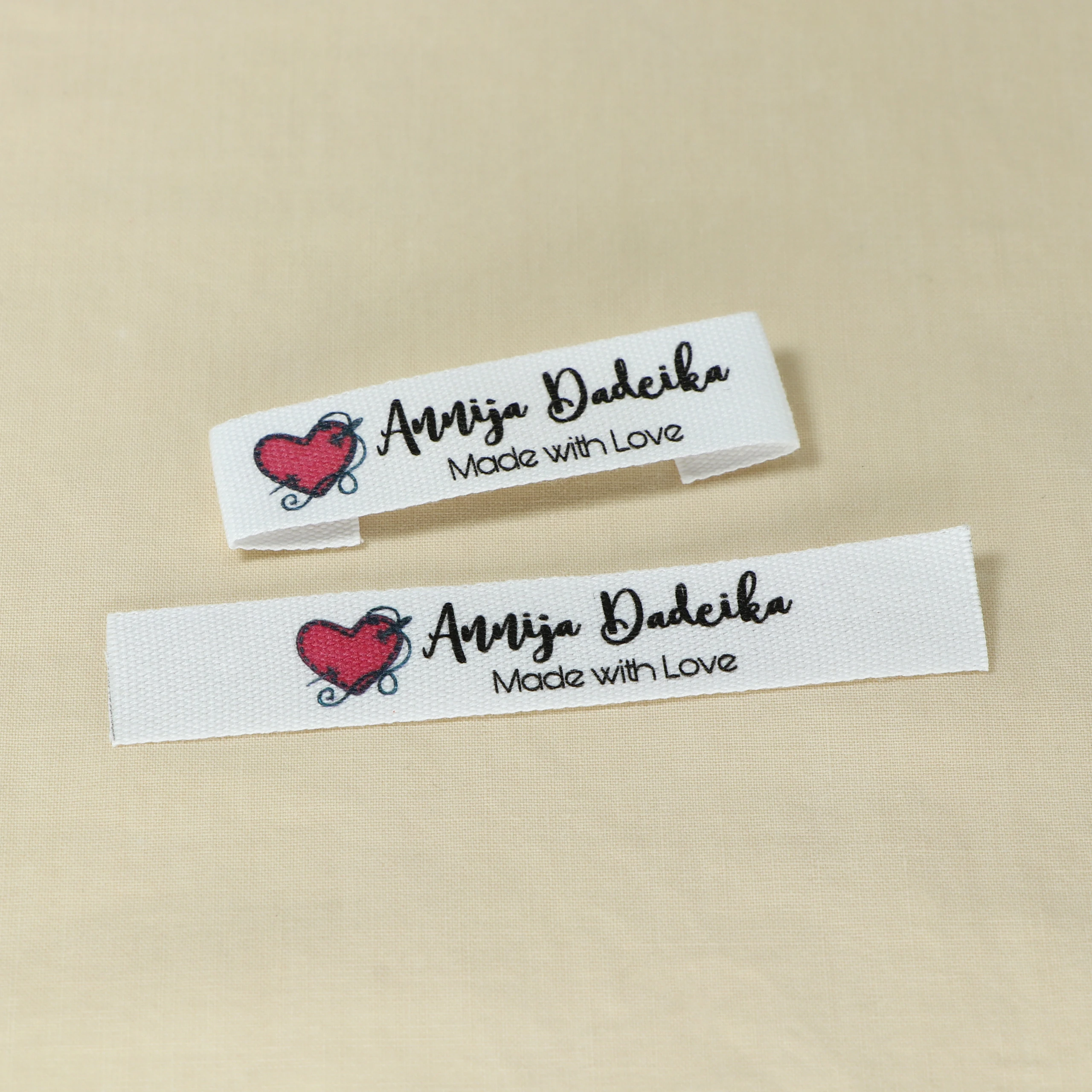 Custom Sewing labels / Brand labels, Custom Clothing Tags, Cotton Ribbon label,  Name label (FR292)