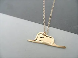 Little Prince Lucky Baby Elephant in Snake Shaped Neck Necklace Fairy Tale Story Cartoon Pendant Chain Collar Clavicle Choker