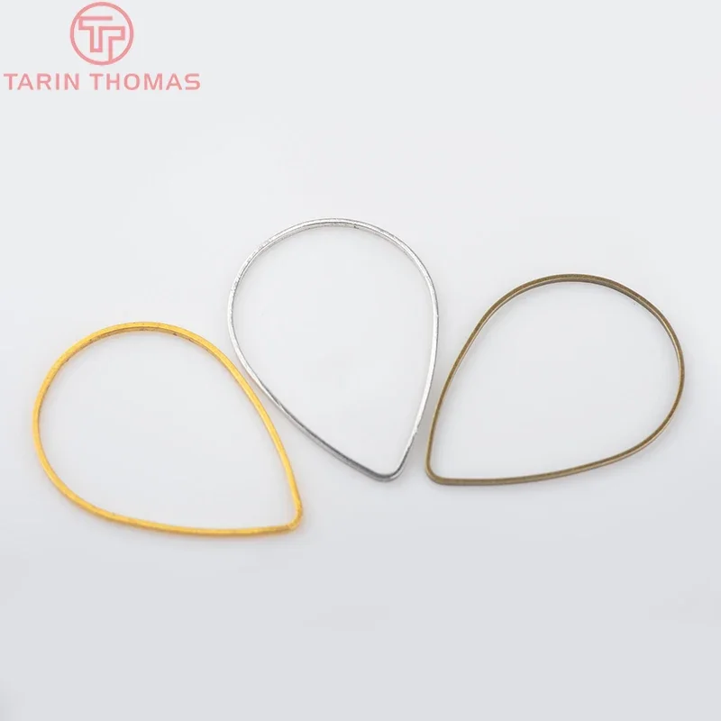 

(4161)50PCS 30*21MM Brass Gold Color Drop Closed Rings Jump Rings for Jewelry Making Findings Accessories