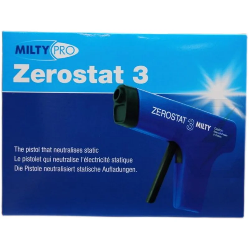 British Milty Zerostat 3 LP Vinyl Record CD Scientific Research Equipment To Remove Static Eliminator