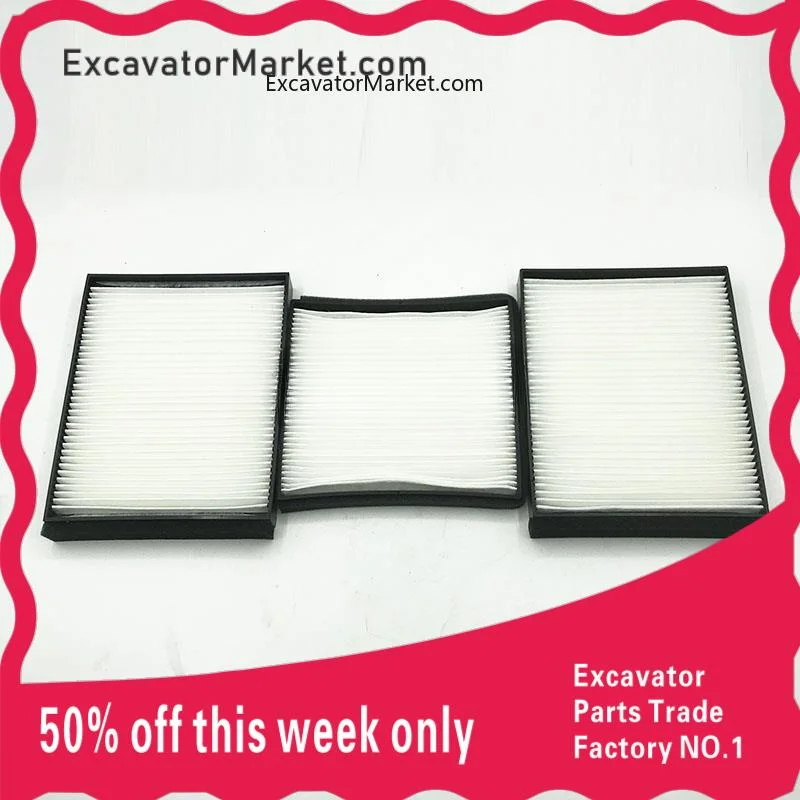 

High Quality For Hyundai R60-9 60VS 75 80-9 air conditioner filter inside and outside filter grid filter high quality