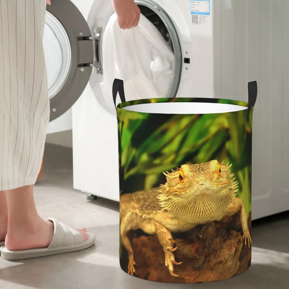 التنين الملتحي سلال الغسيل القابلة للطي الملابس القذرة اللعب أشتات سلة التخزين حقيبة كبيرة مقاومة للماء للأطفال المنزل