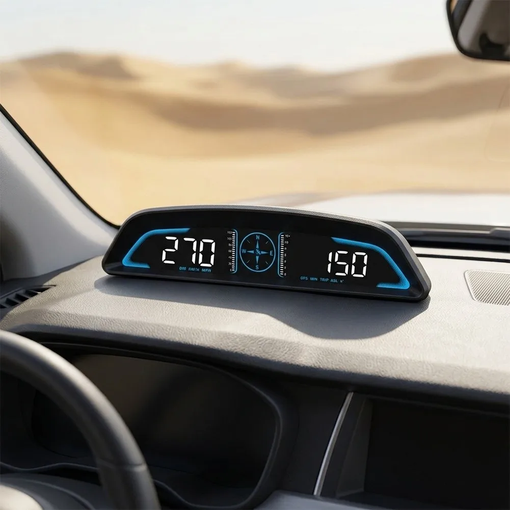Automatic Brightness Adjustment Speedometer HUD Display HUD Display Overspeed Alarm Fatigue Reminder Dual-Core Processor