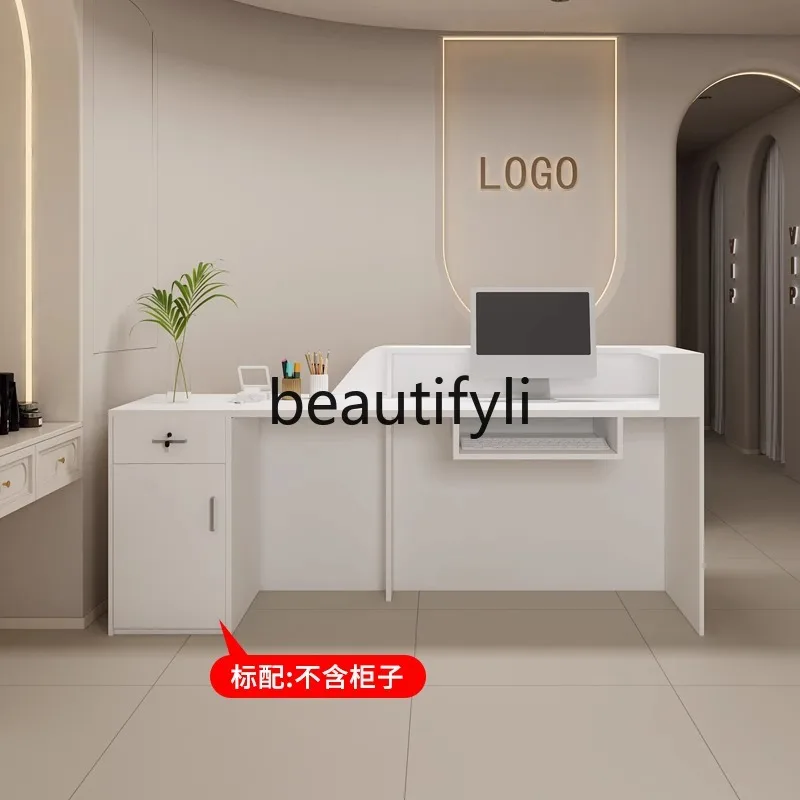 현대적인 래커 바 테이블 회사 프런트 데스크 접수 계산대 소형 이발소 미용실 카운터