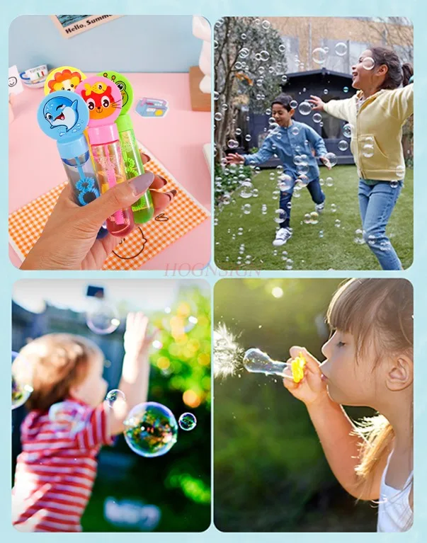 Children's bubble blowing toy cartoon net red bubble stick bubble machine bubble water supplement