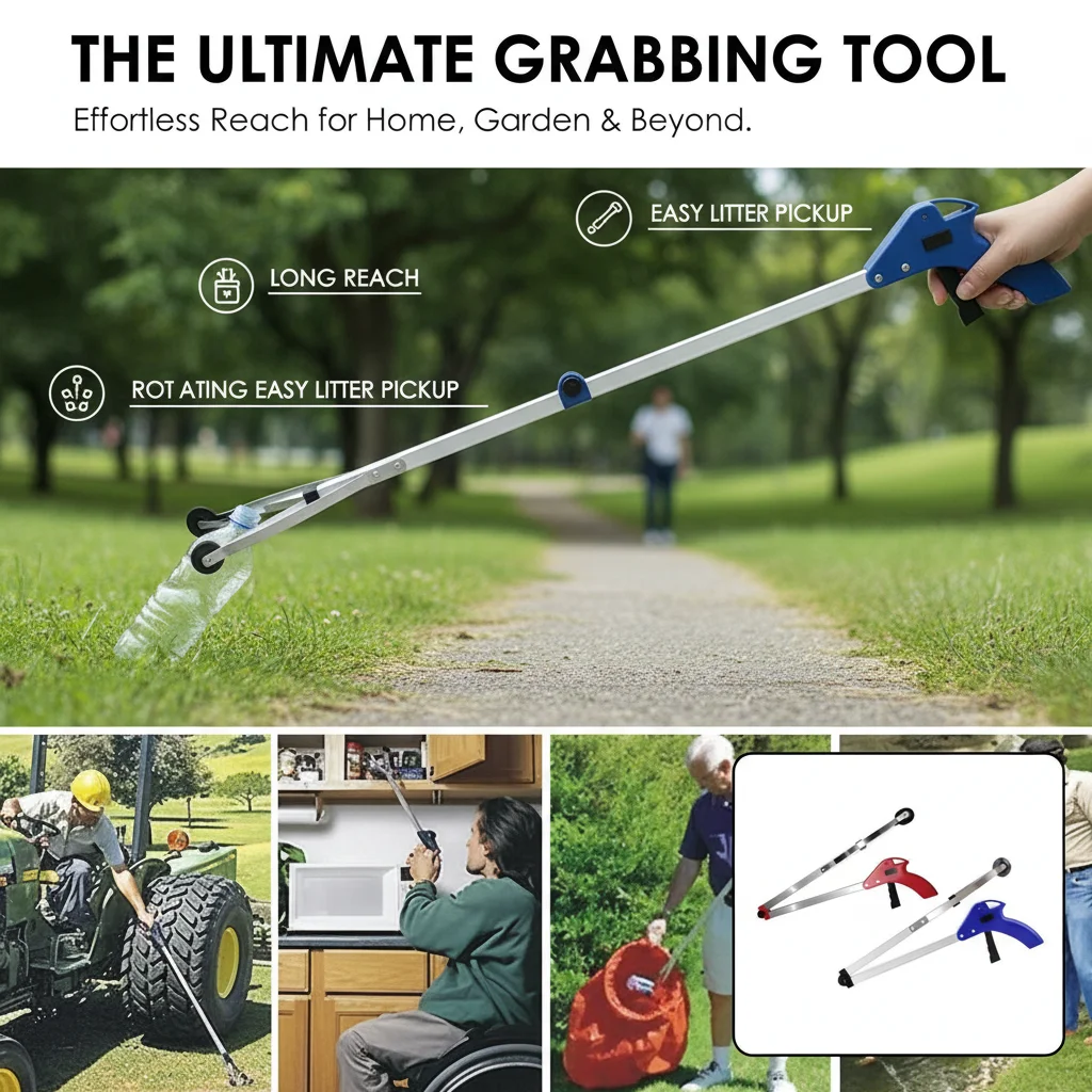 Aluminum Alloy Thickened Garbage Collector Environmental Sanitation Pickup Tool Hygiene Clamp Cleaning Supplies Pliers